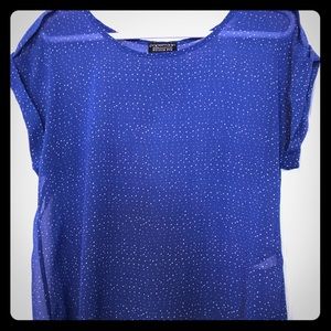 Blue sheer blouse